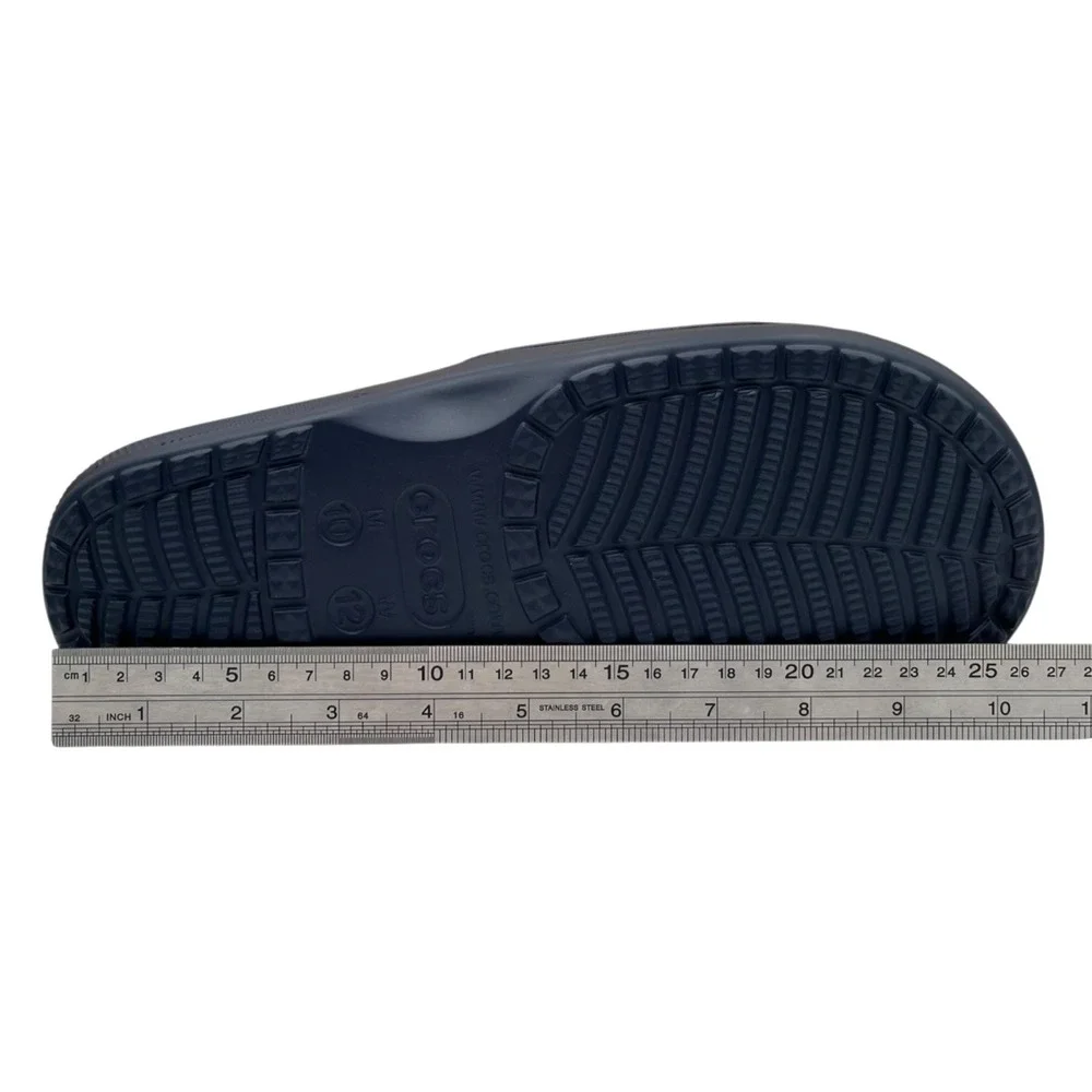 Crocs Baya‎ Men's Slide Sandals Size 10 Navy Blue Lightweight Water Friendly